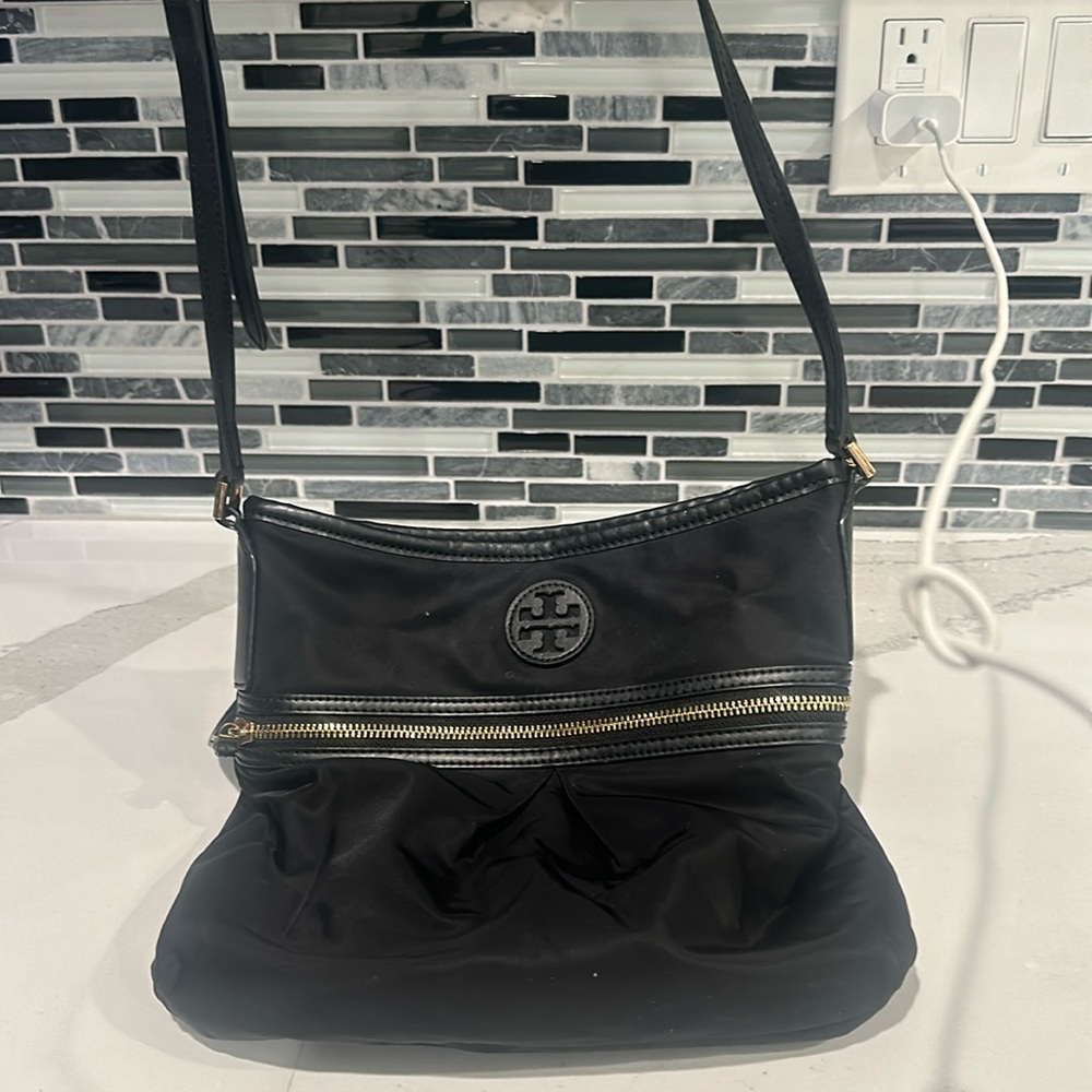 Tory Burch Black Canvas Crossbody Bag